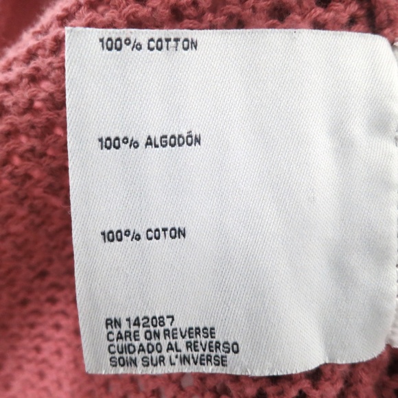 Mesh Crochet Open Knit Tunic Sweater in Soft Cherry Size 8 10 S/M Simply Noelle - Picture 6 of 7